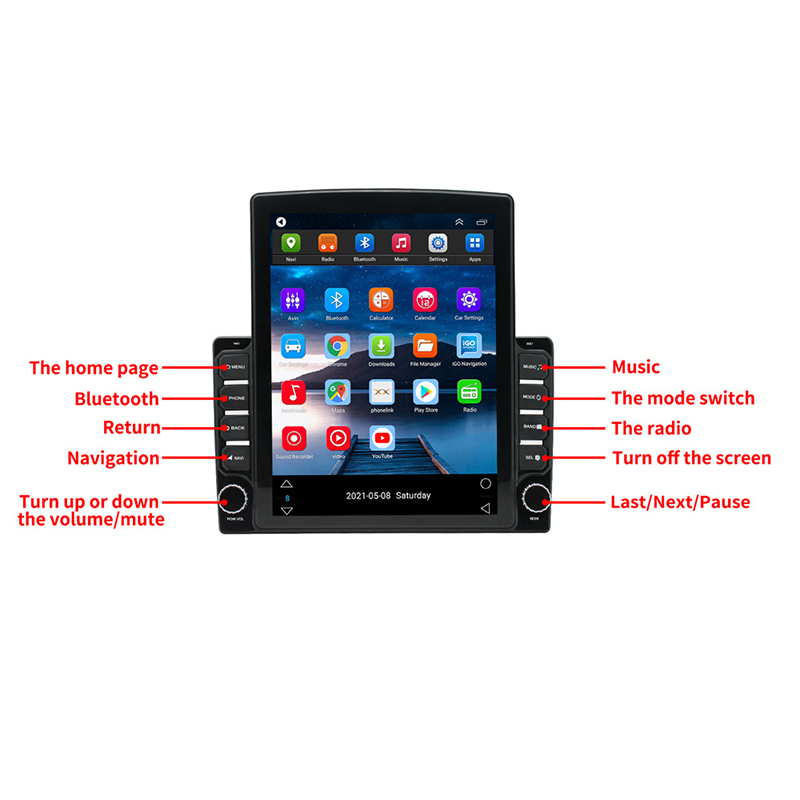 10 Touch Screen Android Auto Monitor Car Stereo Video Player 2G32G Double GPS Navigation Bluetooth Vehicle Ra With 25D Tempered Mirror C251017