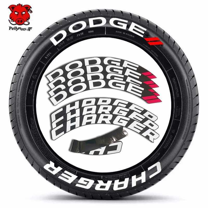 Car Stickers 8pcs/lot Car Tire Decals Car Tuning Universal 3D Permanent PVC Conjoined Letter Decals Car Stickers Personalized Decal T240513