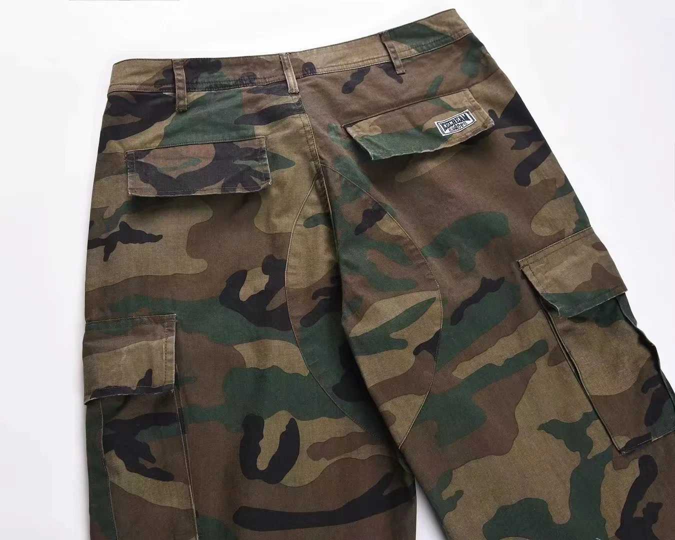 Men's 2024 Mens Y2K Pants Camouflage Printed Baggy Jeans Harajuku Running Dog Cargo Trousers T240515 X260207
