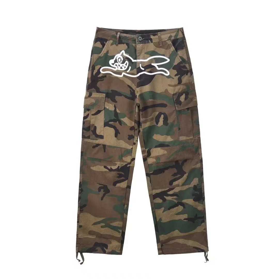 Men's 2024 Mens Y2K Pants Camouflage Printed Baggy Jeans Harajuku Running Dog Cargo Trousers T240515 X260207
