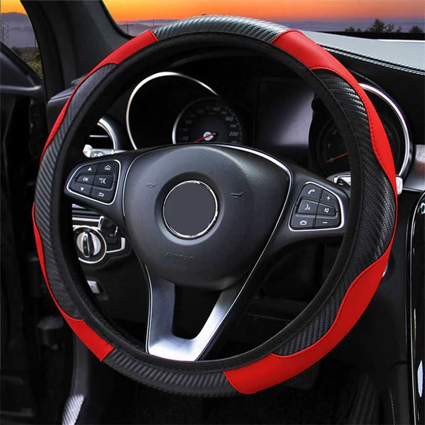 Steering Wheel Covers Peugeot 207 206 208 2008 2020 307 308 SW 3008 301 508 5008 After Auto Accessories Interior Leather Car Steering Wheel Cover T240