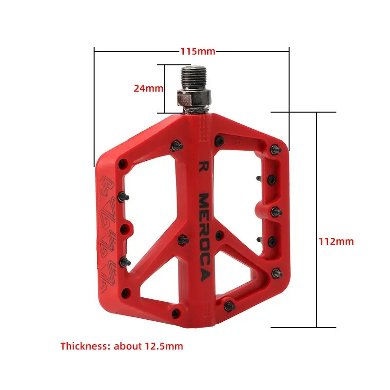 Bicycle Pedal Fiber Widened Nylon Fiber Ultralight Seal Du Bearing BMX Mtb Bicycle Pedals Accessories 240518