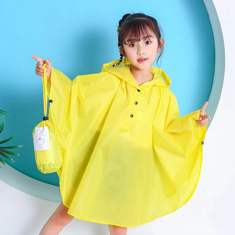 Raincoat Kids Waterproof Windproof Hooded Light Hiking Rain Coat Ponchos Jacket Cloak Raingear Chubasqueros Mujer 240518