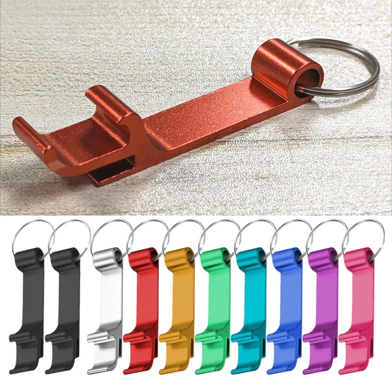 100Pcs Key Chain Beer Bottle Opener Keychains Pocket Portable Small Size Key Ring Can Opener 240516