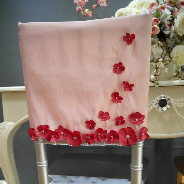 2024 Fashion Elegant Vintage Wedding Chair Covers Satin Flower Sashes Wholesale Party Supplies Accessories 16