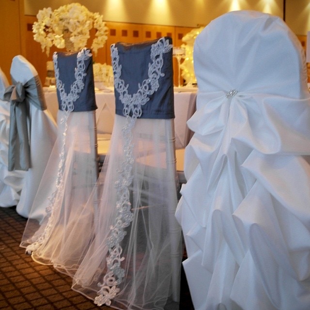 2024 Fashion Elegant Vintage Wedding Chair Covers Lace Tulle Sashes Wholesale Party Supplies Accessories 22