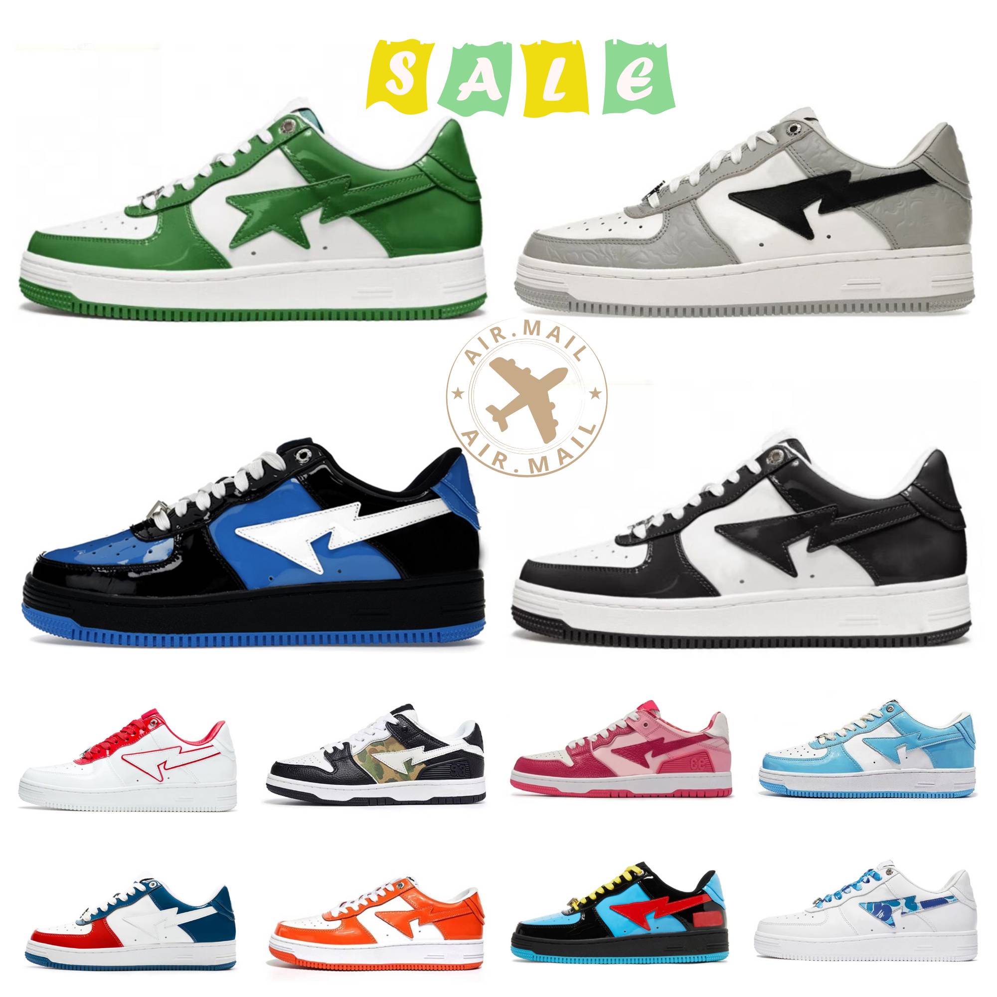 bapestasK8 Designer Sta Casual Shoes Sk8 Low Men Women Patent Leather Black White Abc Camo Camouflage Skateboarding Sports Bapely Sneakers Trainers Outdoor Shark