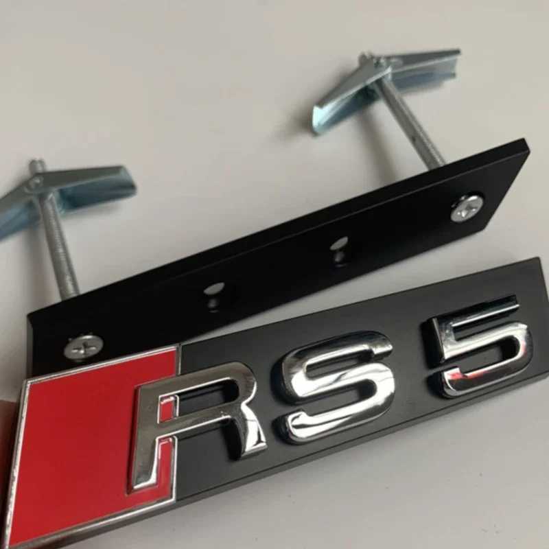Car Stickers 1Pcs Car Grill Badge Front Emblem for Audi Sline S3 S4 S5 S6 S7 S8 RS3 RS4 RS5 RS6 RS7 RS8 SQ3 SQ5 Auto Modification Accessories T240513