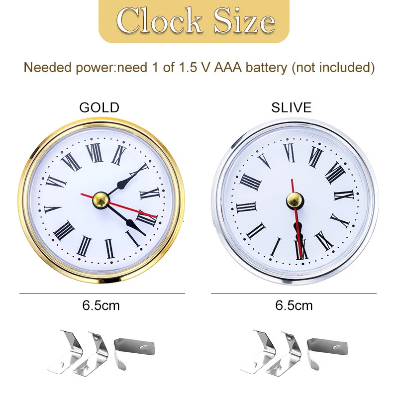 Clock Resin Molds Silicone Geometric European Clock Ornaments Crystal Epoxy Resin Mold DIY with Clock Movement Accessories 240514