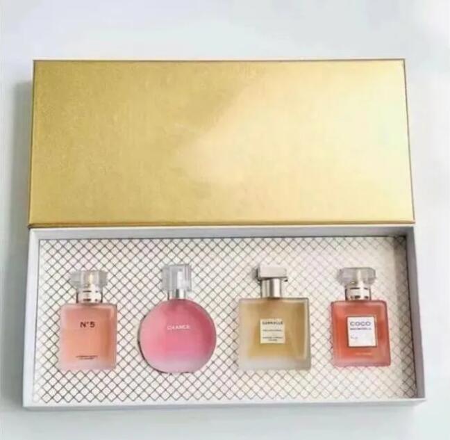 Perfume set 4*25ml fragrance 5*7ml Edp unisex Gift Set Perfume chance no5 fragrance spray floral fast delivery