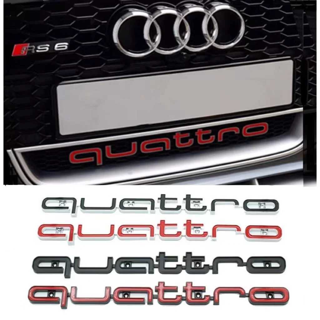 Car Stickers 3D ABS Car Front Grille Emblem for Audi Quattro A3 A4 A5 A6 A6L A7 A8 Q3 Q5 Q7 S3 S4 S5 RS3 RS4 RS6 Badge Accessories T240513F0QS