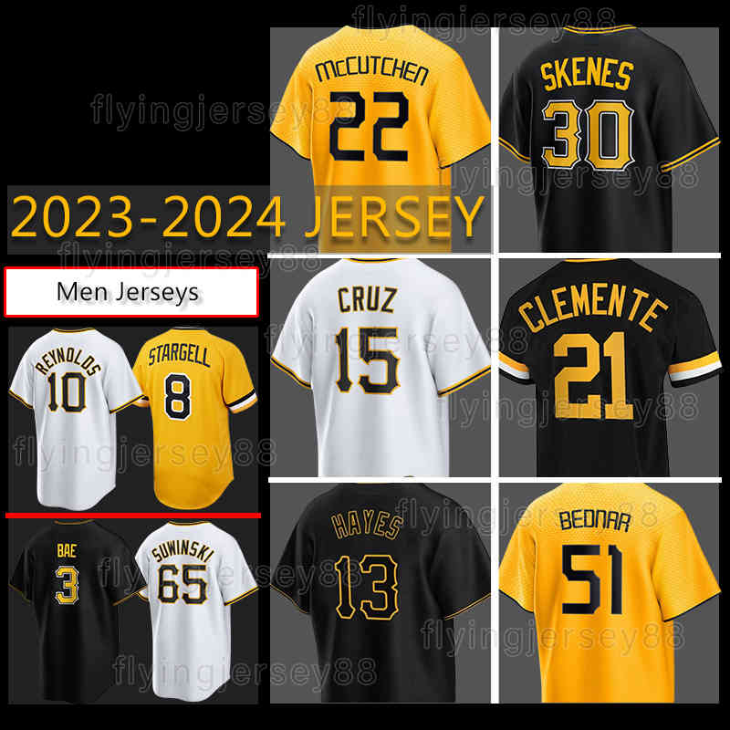 30 Paul Skenes Baseball Jersey Andrew Pirates McCutchen Roberto Clemente Oneil Cruz Pittsburgh Barry Bonds City Connect KeBryan Hayes Henry Davis 8 Willie