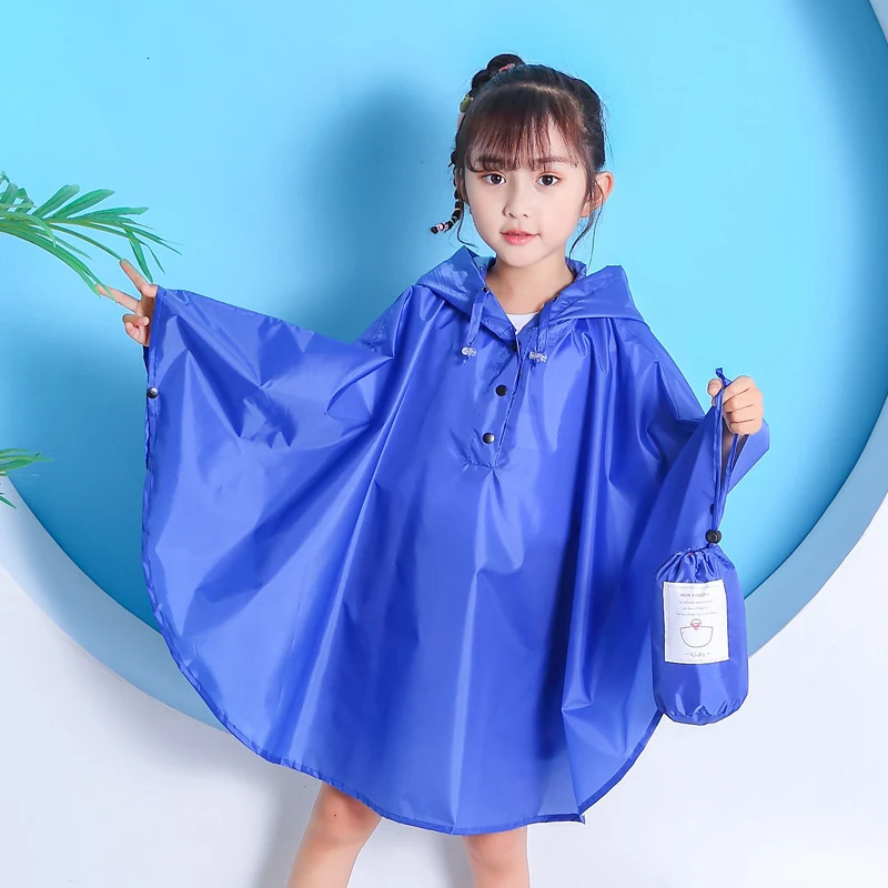 Raincoat Kids Waterproof Windproof Hooded Light Hiking Rain Coat Ponchos Jacket Cloak Raingear Chubasqueros Mujer 240518
