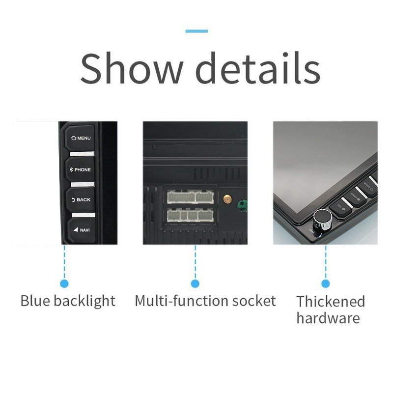 10 Touch Screen Android Auto Monitor Car Stereo Video Player 2G32G Double GPS Navigation Bluetooth Vehicle Ra With 25D Tempered Mirror C251017