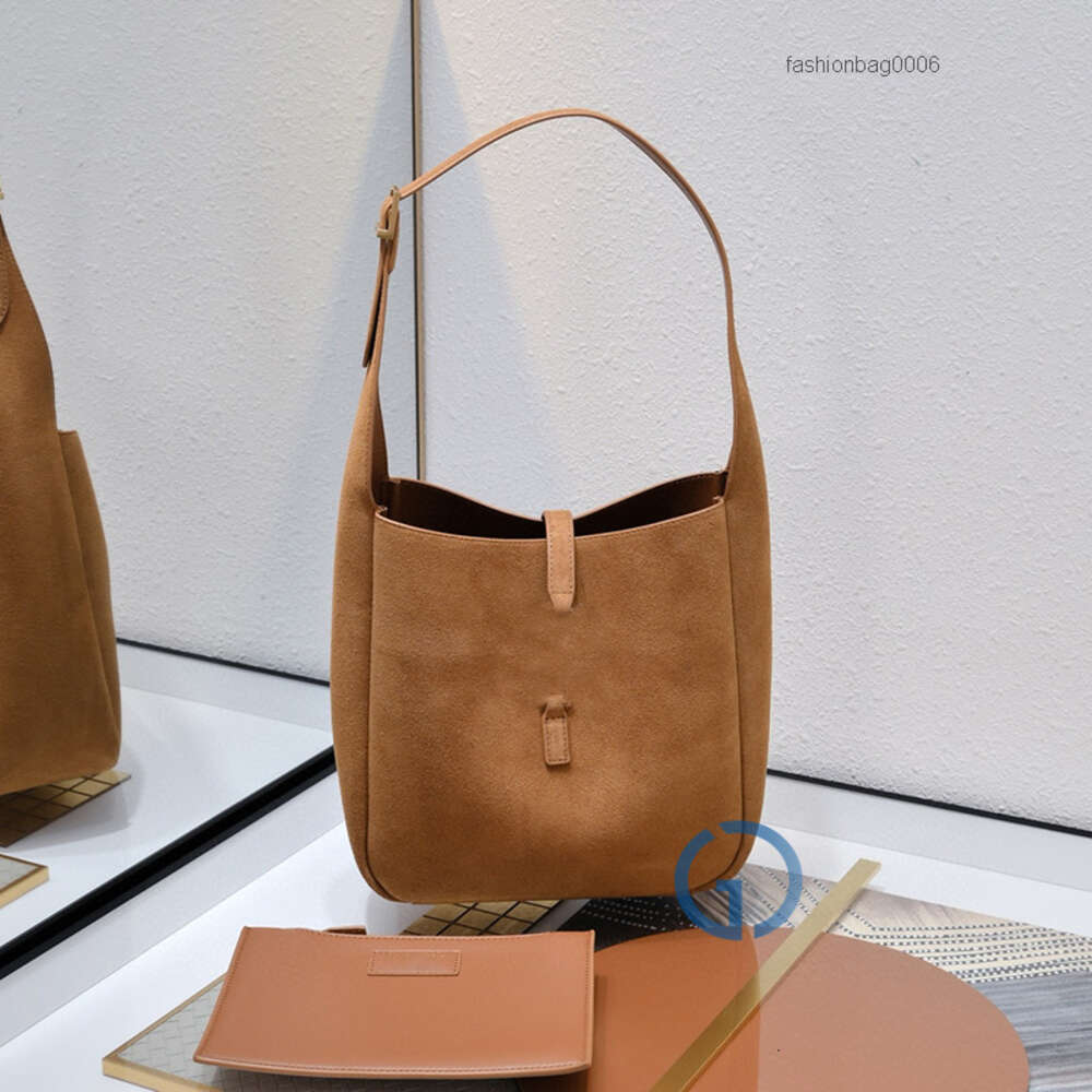 7A Designer Hobo rose bag Suede underarm tote shoulder Bucket winter bags genuine leather women fashion handbags classic armpit clutch lambskin internal