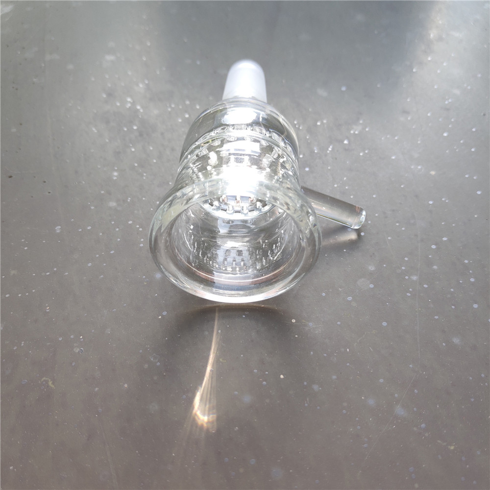 14mm Male To 29mm Female Tiodw Glass Bowl Adapter Attachment Built-in 35pcs Holes Glass Filter Screen with Handle