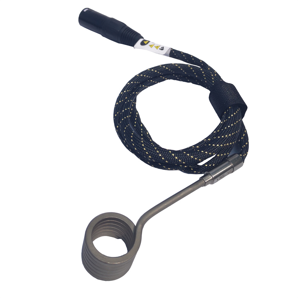 110V/220V 22mm Height 20mm Heating Coil with 5 Pin XLR Male Plug and K Type Thermocouple For E Nail Electric Digital PID Controller