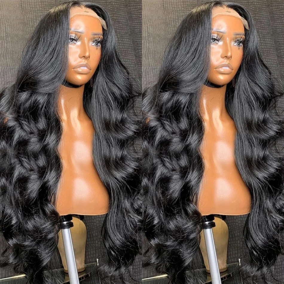 Free Part Glueless Pervian 13x4 Lace Frontal Wigs Dark Auburn /Ginger Orange Colored Simulaiton Human Hair Body Wave Wigs Transparent Lace Closure Wig