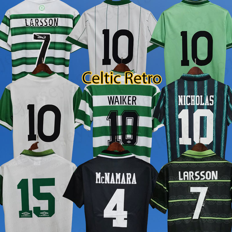 1998 Retro Celtic 78 80 81 84 86 87 89 91 95 96 97 98LARSSON Mens Soccer Jerseys WAIKER NICHOLAS MJALLBY 03 04 05 06 07 08 BLINKER BRATTBAKK McNAMARA Football shirt