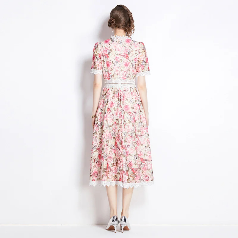 Dresses Summer Holiday Beach Sexy Hollow Out Embroidery Dress Women's Spaghetti Strap Single Breasted Ruffles Backless Long Vestidos