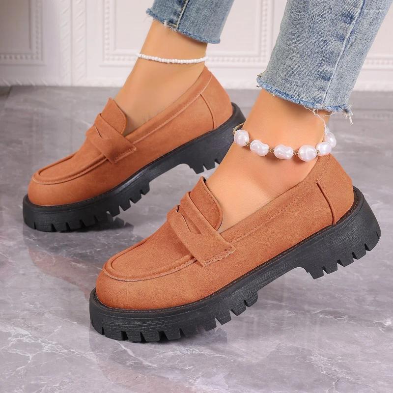 Casual Shoes 2024 Sneakers Women Plus Size Loafers British Style Platform Office Light Designer Zapatos De Mujer