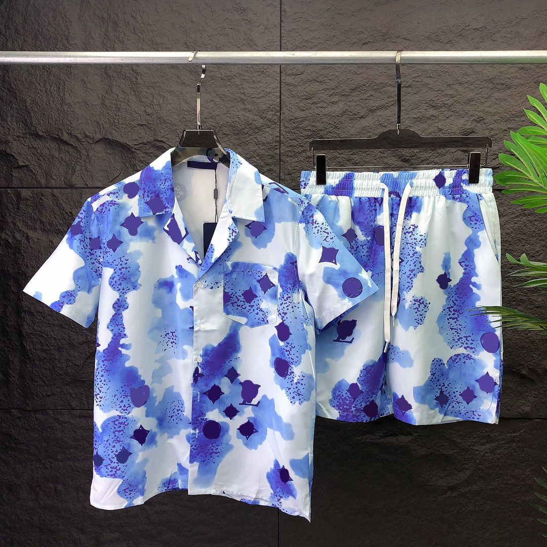 Designer Shirt Men's and Women's Shirt Fashion Colorful Graffiti Full body Printed Shirt Casual Button Designer Shirt M-3XL