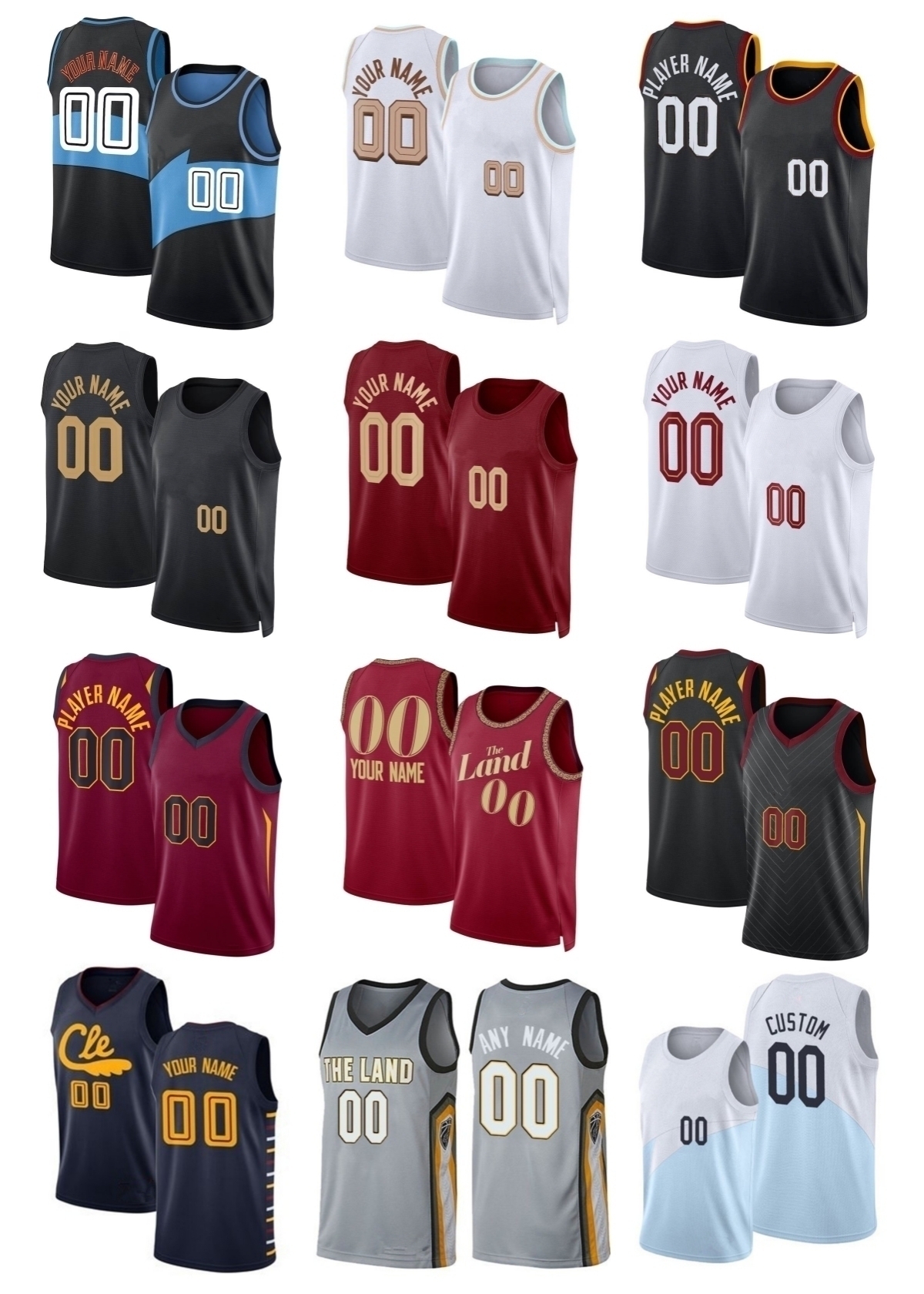 Donovan Mitchell Jarrett Allen Darius Garland Cleve Evan Mobley land Caris LeVert Max Strus Cavalier Isaac Okoro Dean Wade Marcus Morris Sr Basketball Jersey