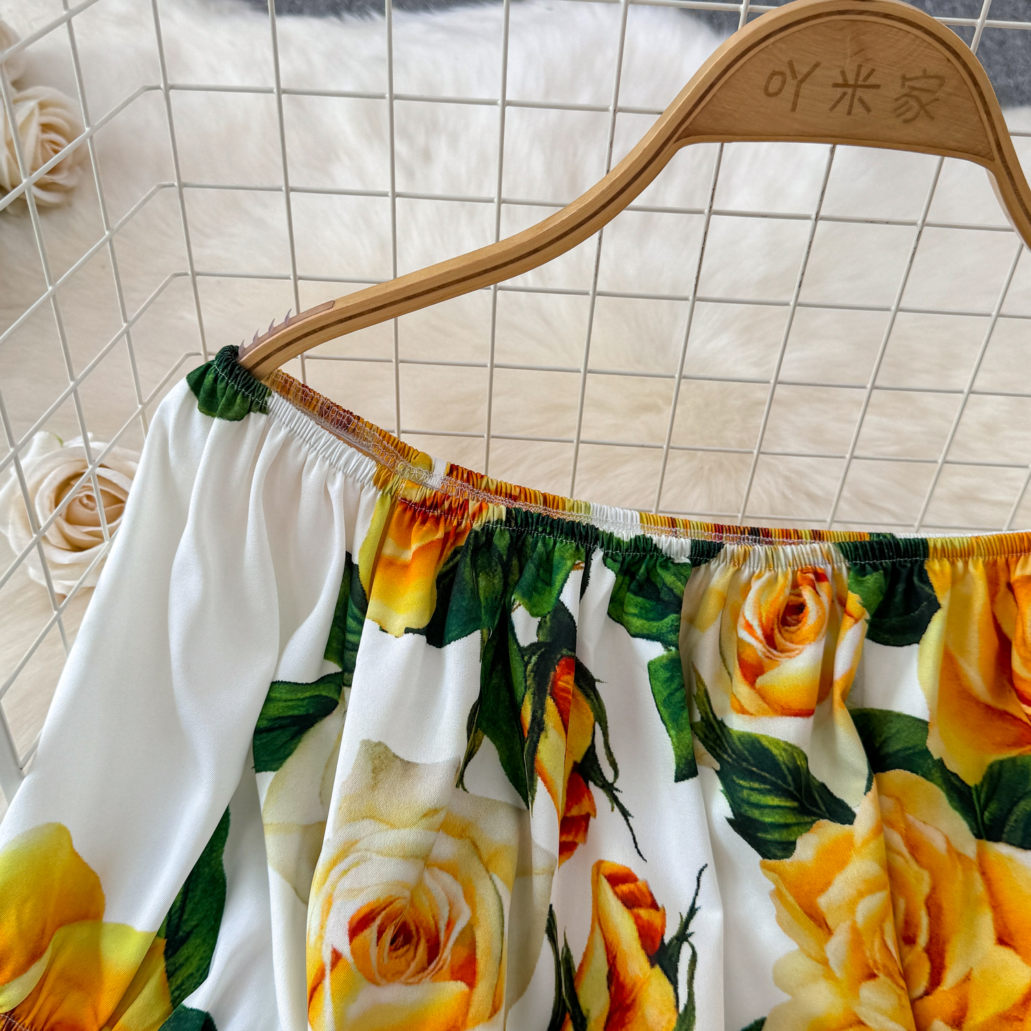 Two Piece Dress Summer Holiday Runway Two Piece Set Women's Off Shoulder Short Crop Tops Floral Print Pockets Buttons Skirt Suit Outfits 2024