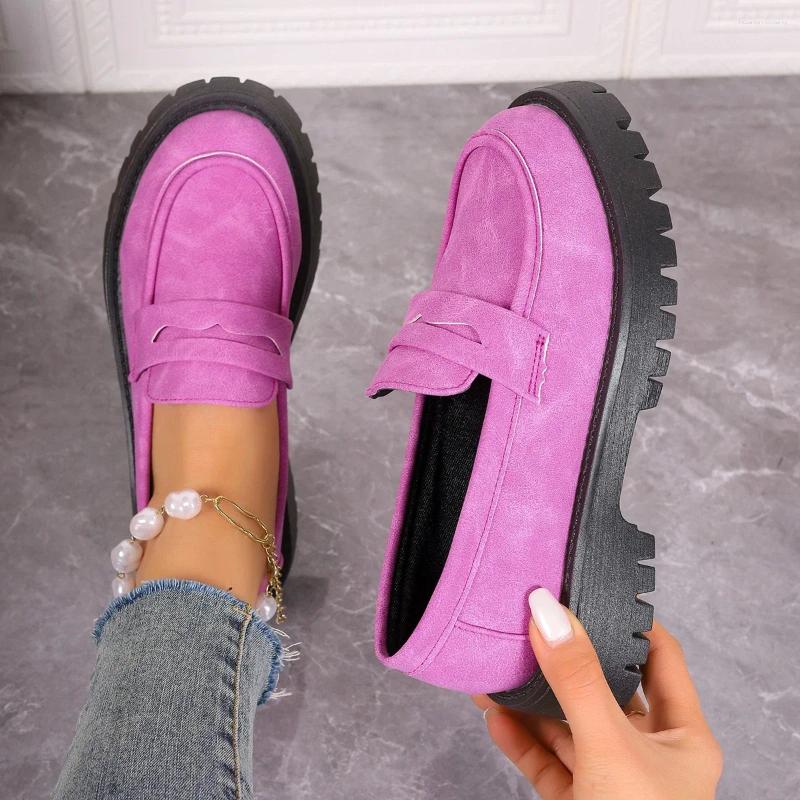 Casual Shoes 2024 Sneakers Women Plus Size Loafers British Style Platform Office Light Designer Zapatos De Mujer