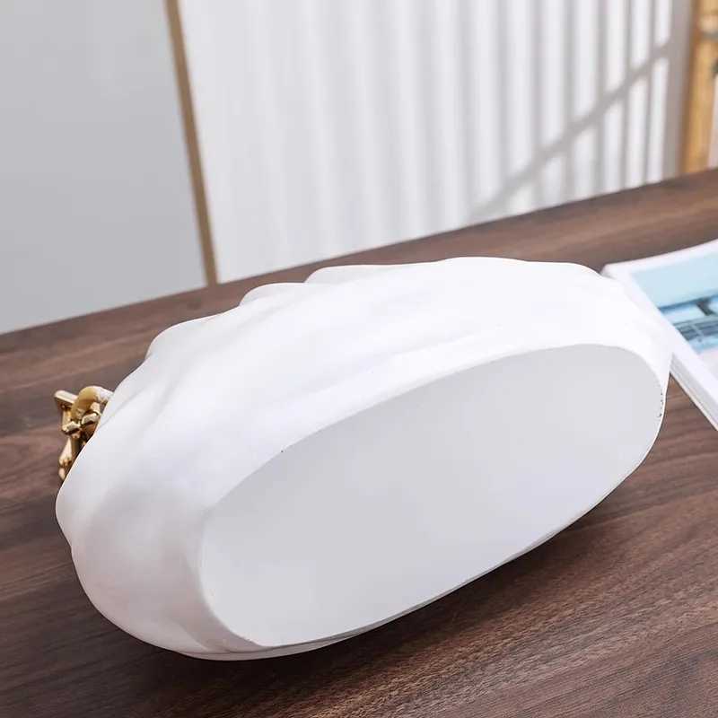 Vases Nordic cloud Resin Handbag Design Vase Flower Wedding Desk Ornament Home Decor plant pot Interior accessories J240515