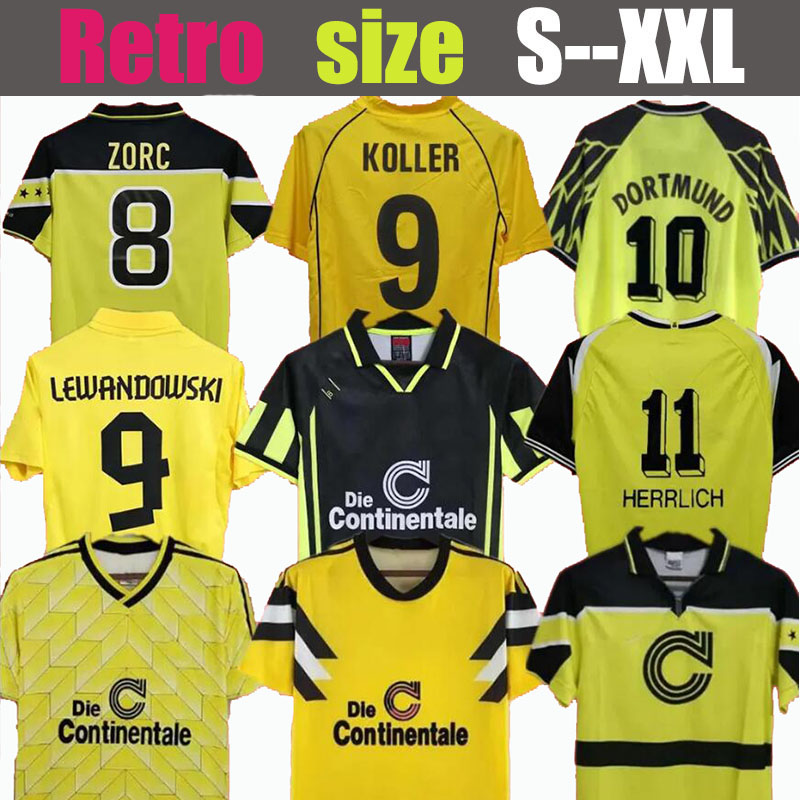 98 99 retro 01 soccer jerseys 00 02 classic football shirts Lewandowski ROSICKY BOBIC KOLLER 96 97 94 95 12 13 REUS MOLLER Dortmund M.Gotze HEINRICH METZELDER