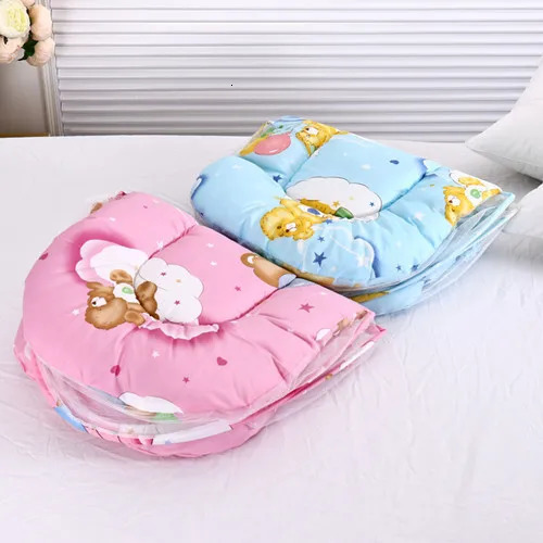 Foldable Convenient Folding Pressure Proof Crib Middle Bed for born Baby Isolation Bionic Travel Crib 240518