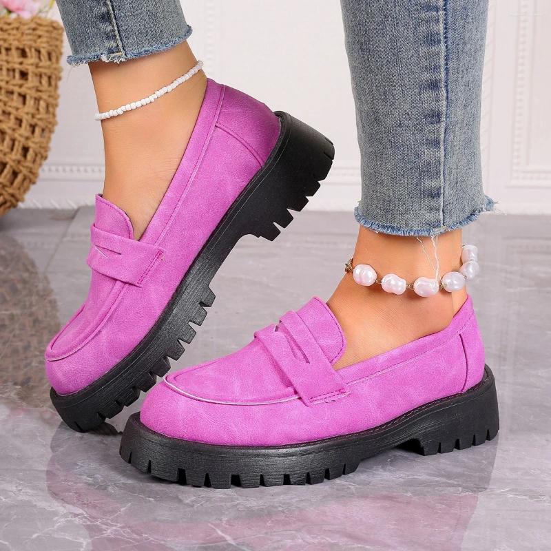 Casual Shoes 2024 Sneakers Women Plus Size Loafers British Style Platform Office Light Designer Zapatos De Mujer