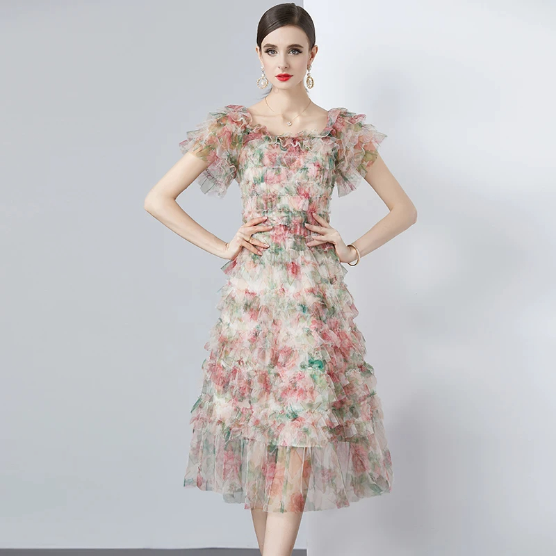 New Fashion Autumn Winter Pink Tweed Dress Women's French Runway Celebrity Single Breasted Patchwork Woolen Mini Dresses