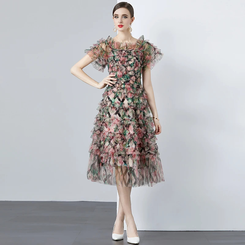 New Fashion Autumn Winter Pink Tweed Dress Women's French Runway Celebrity Single Breasted Patchwork Woolen Mini Dresses