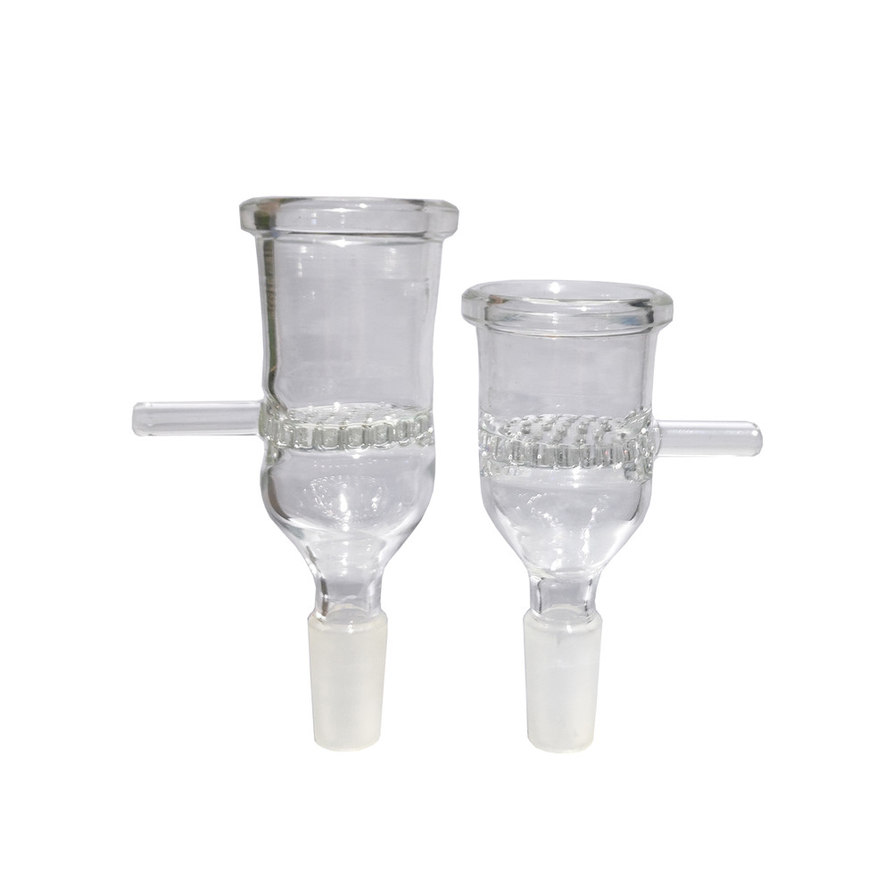 14mm Male To 29mm Female Tiodw Glass Bowl Adapter Attachment Built-in 35pcs Holes Glass Filter Screen with Handle