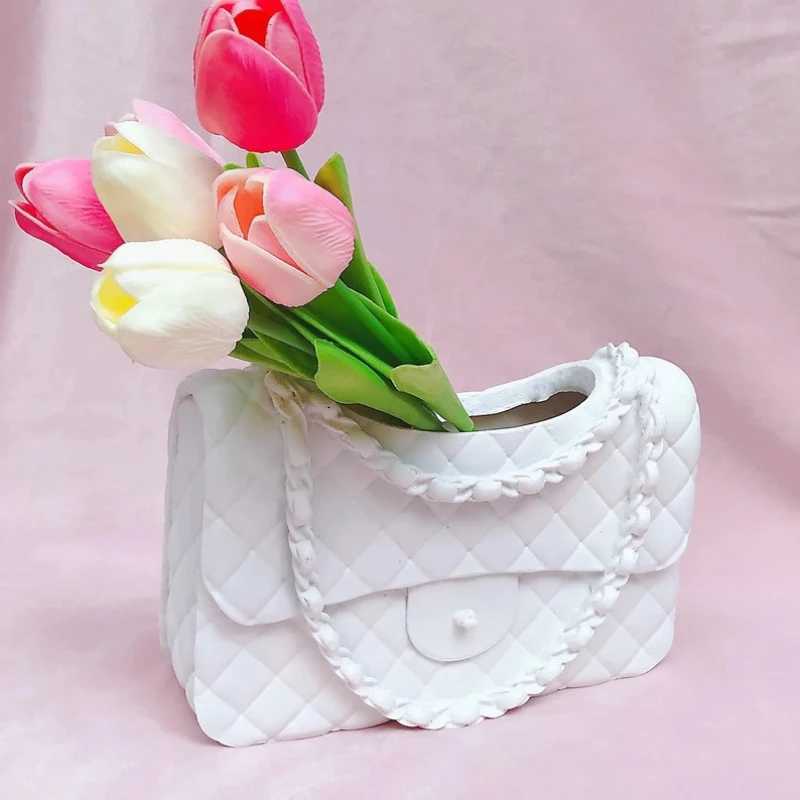 Vases Vases Flip over handbag wallet vase home decoration vase flowerpot living room decoration w250321