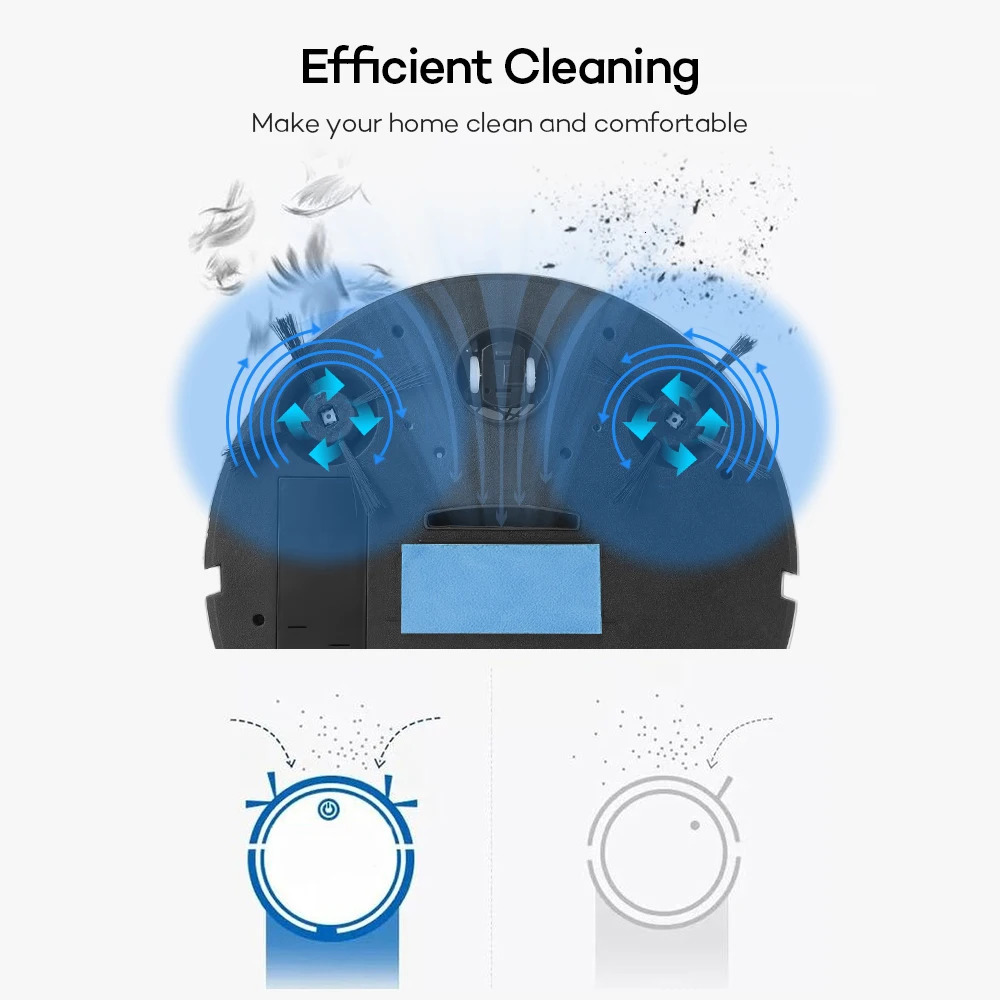 FiveInOne Intelligent Sweeping Robot Home Wireless Vacuum Cleaner Powerful Automatic Spray Humidification Cleaning Machine 240506