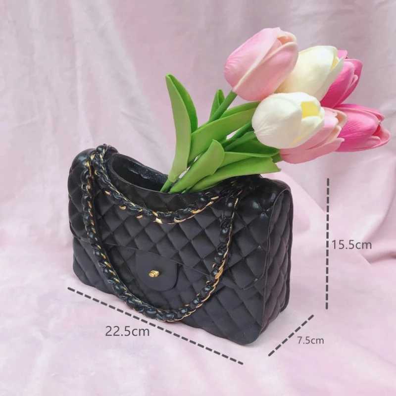 Vases Vases Flip over handbag wallet vase home decoration vase flowerpot living room decoration w250321