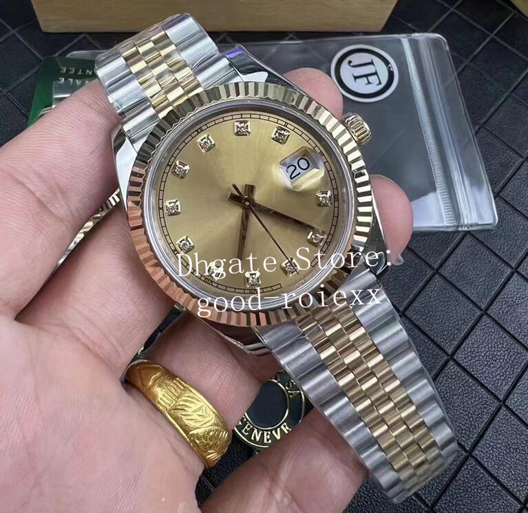 Men's Watches Men Automatic Cal.3235 Movement Watch 41mm Real Wrapped 18k Yellow Gold Never Fade Champagne 904L Steel JFFactory Eta 126333 Wristwatches