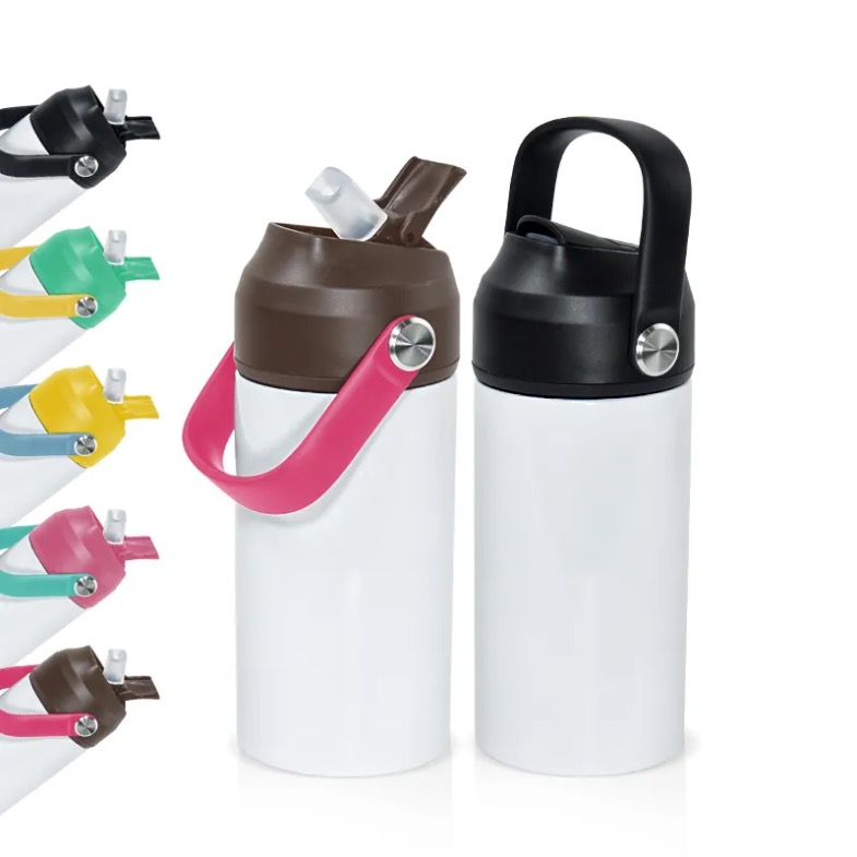 US Ship 12Oz New Sublimation Kids Tumbler Children Student Sports Water Bottle 350Ml Blank White Stainless Steel Portable Drink Cup 5 Colors 0513 JJ 5
