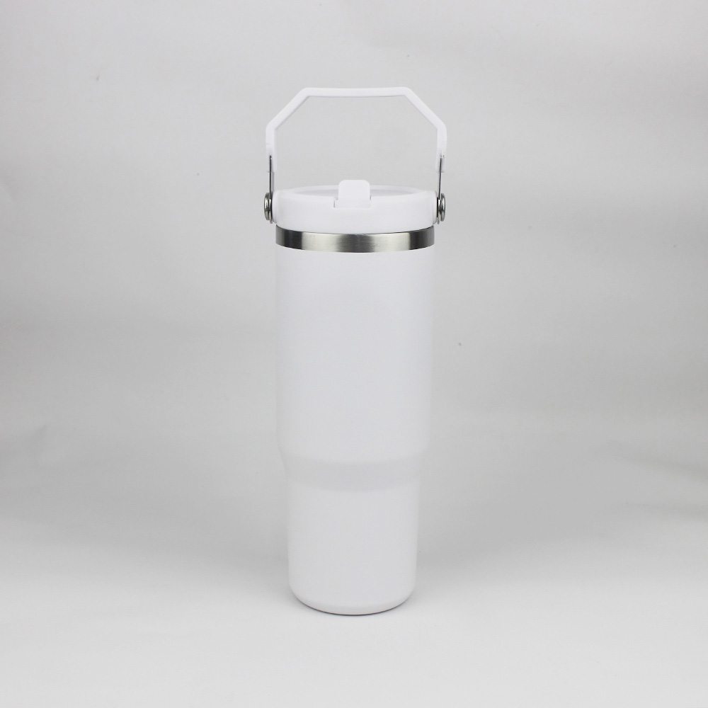 30oz Tumbler handheld Straw Lids Leopard Stainless Steel Coffee Termos Car Vacuum Cup 30 oz Bottles for Water Cold Warm With Box