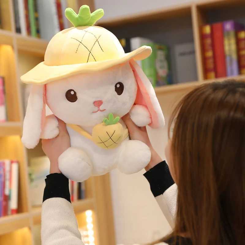 Stuffed Plush Animals Cute Fruit Rabbit Plush Doll Toy Kaii Stuffed Animals Carrot Strberry Bunny Plushies Doll Anime Cartoon Soft Kids Babys Toys