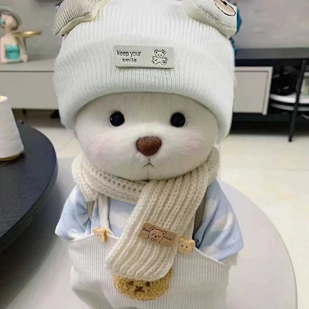 Stuffed Plush Animals 30cm Cute Teddy Bear Cosplay Pig Dinosaur Plush Toy Detachable Clothing Cartoon Soft Stuffed Bear Plushie for Kids Birthday