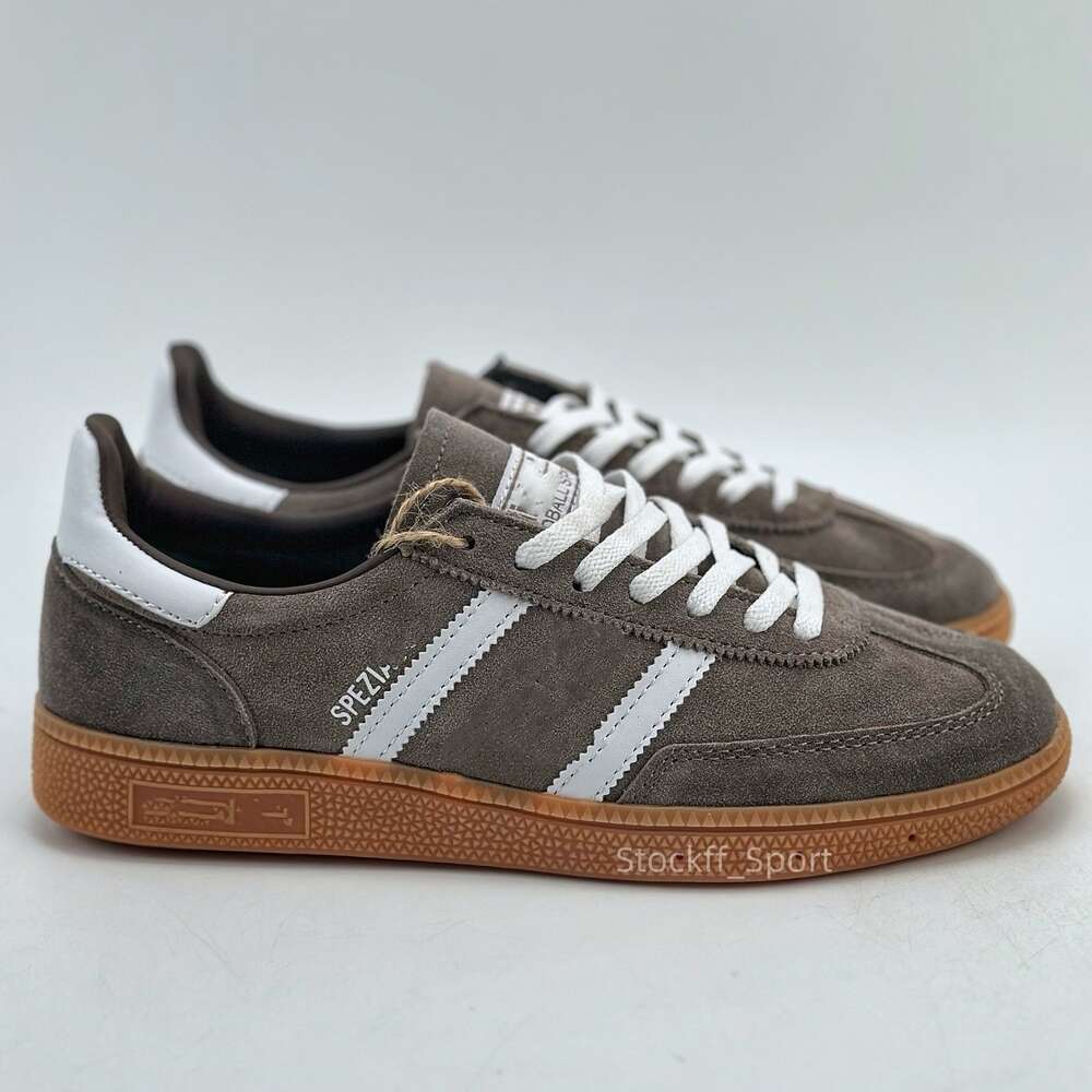 Shoes Handball Spe Zial Designer Low Trainers Leather Suede Fashion Brown White Platform Womens Mens Sneakers Shoe High Quality If6490