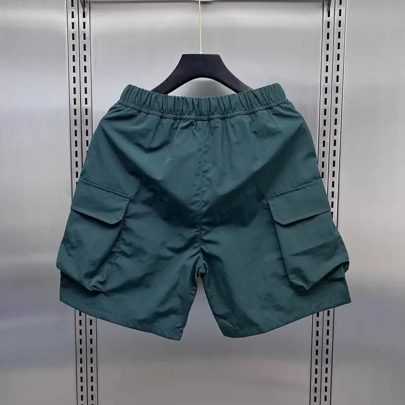Large Pocket Workwear Shorts For Men Summer Breathable Quick Drying Casual Streetwear Sport Simple Straight Five Point Short 240513