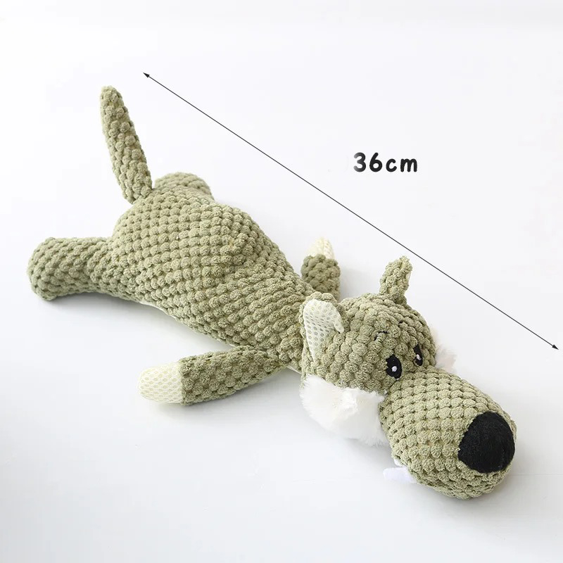 Plush Cartoon Puppy Toy Chew Squeak Toys for Small Dogs Teeth Grinding Pet Products Dog Accessories