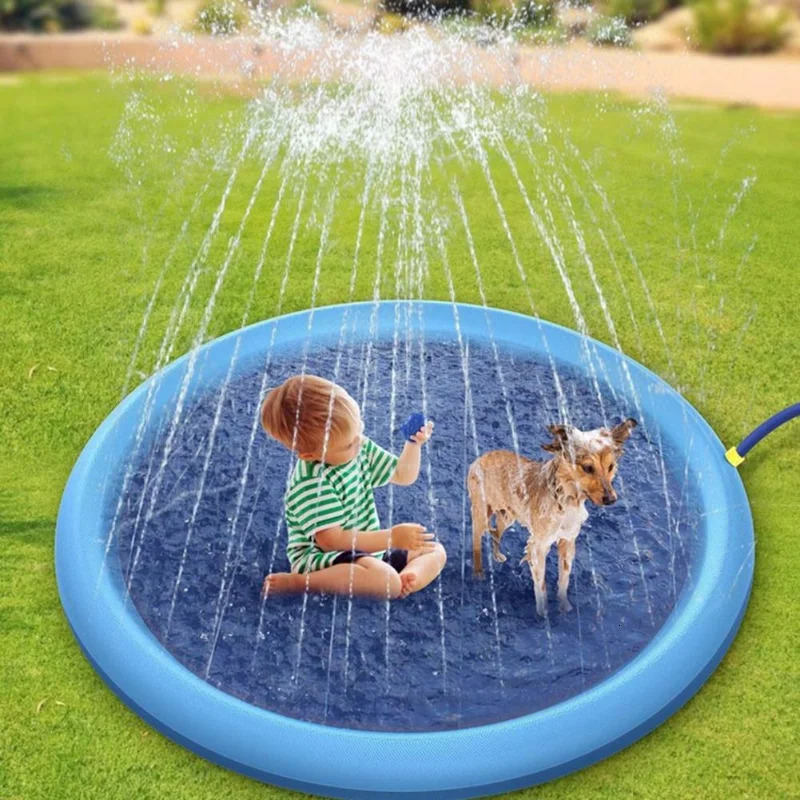 Related product list Pet Sprinkler pad game cooling pad swimming pool inflatable water spray pad swimming pool inflatable water spray pad 240507