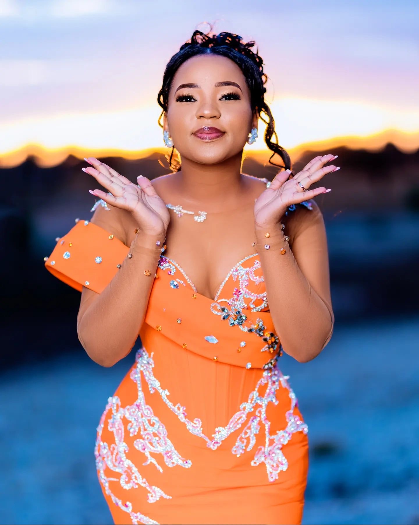 2024 Aso Ebi Orange Mermaid Prom Dresses Lace Beaded Crystals Evening Formal Party Second Reception Birthday Engagement Thanksgiving Dress Gowns ZJW05