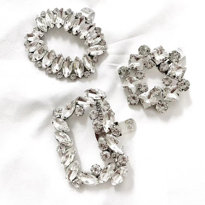 1Pc Shiny Crystal Shoes Clips Women High Heel Wedding Bride Rhinestone Charm Buckle Decoration Jewelry Accessories 240520